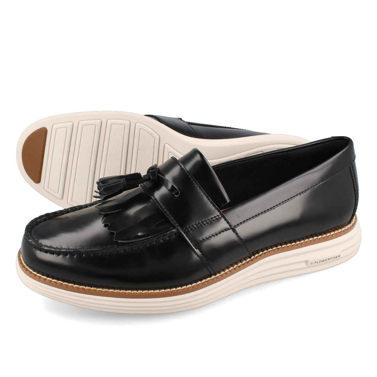  15時迄のご注文で即日発送可 COLE HAAN ORIGINALGRAND KILTIE LOAFER コールハーン オリジナルグランド キルティ ローファー BLACK/OPTIC WHITE c36147