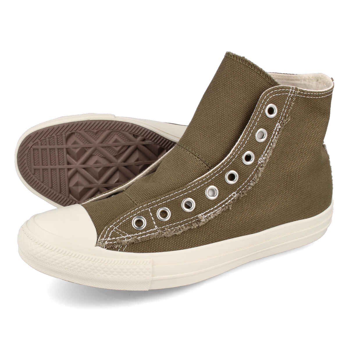 【プライスダウン】15時迄のご注文で即日発送可 CONVERSE ALL STAR ROUGHCANVAS SLIP HI コンバース オールスター ラフキャンバス スリップ HI OLIVE 31305770