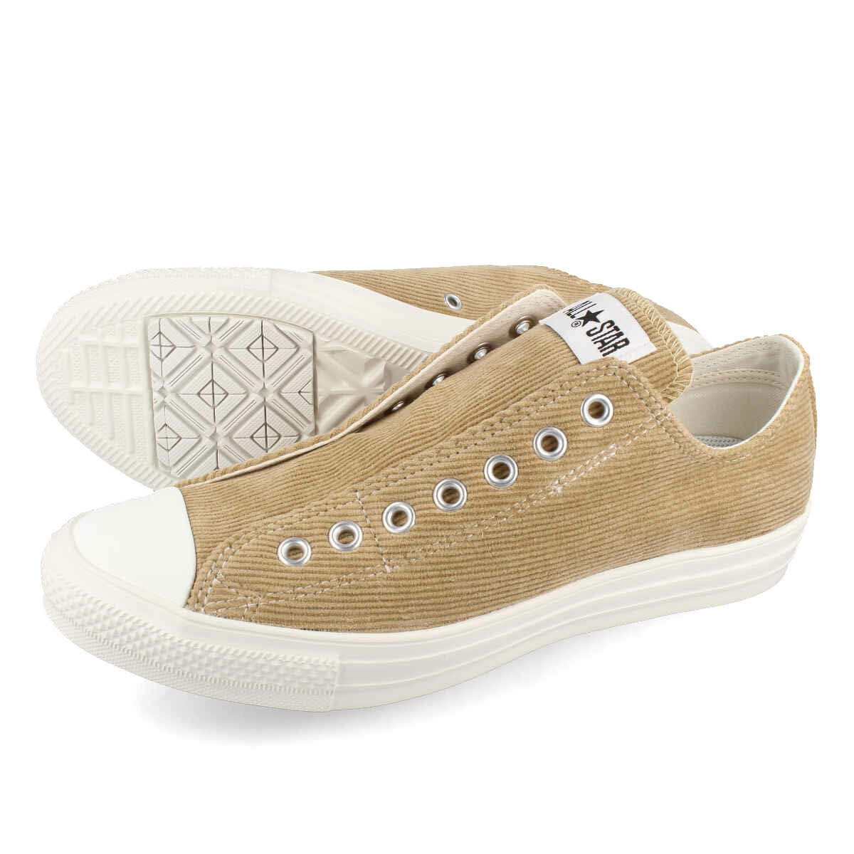 CONVERSE ALL STAR LIGHT CORDUROY SLIP OX コンバース オールスター ライト コーデュロイ スリップ OX BEIGE 31306800