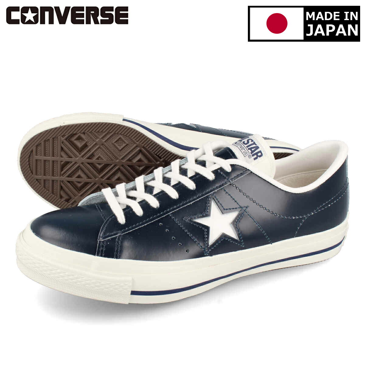 15時迄のご注文で即日発送可 CONVERSE ONE STAR J MIDNIGHT 【MADE IN JAPAN】【日本製】 コンバース ワンスター J BLUE 35200410