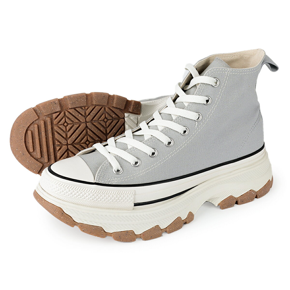 15時までのご注文で即日発送 CONVERSE ALL STAR (R) TREKWAVE HI コンバース オールスター (R) トレックウエーブ HI メンズ レディース ハイカット ICE GRAY グレー 31308930のサムネイル