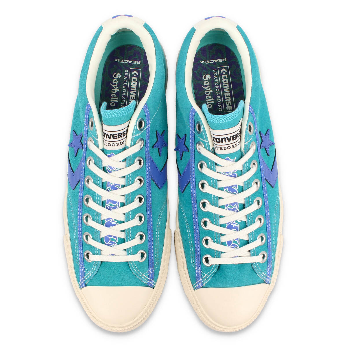 【プライスダウン】 15時迄のご注文で即日発送可 CONVERSE BREAKSTAR SK SAYHELLO OX + コンバース ブレイクスター スケート SAYHELLO OX + BLUE GREEN/PURPLE 34201070 2