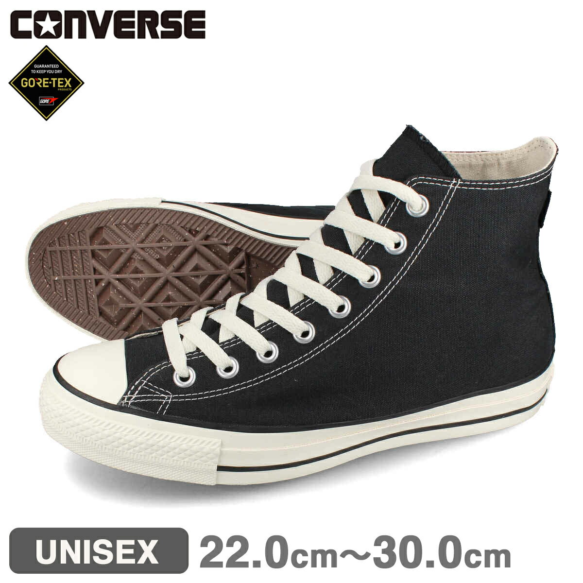 15時迄のご注文で即日発送可 CONVERSE ALL STAR (R) GORE-TEX HI コンバース オールスター (R) ゴアテックス HI メンズ レディース スニーカー ハイカット BLACK ブラック 31309480