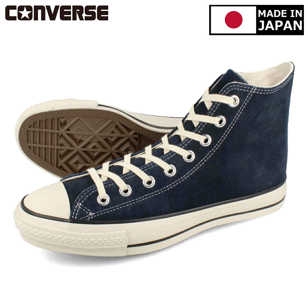 15時迄のご注文で即日発送可 CONVERSE SUEDE ALL STAR J HI コンバース スエード オールスター J HI メンズ レディース スニーカー ハイカット NAVY BLUE ネイビー 31310460