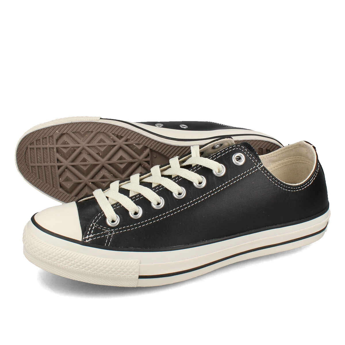 15Τʸ¨ȯ CONVERSE LEATHER ALL STAR (R) OX С 쥶 륹 (R) OX  ǥ ˡ å BLACK ֥å 31311321