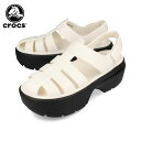 15時迄のご注文で即日発送可 CROCS STOMP FISHERMAN SANDAL クロックス ストンプ フィッシャーマン サンダル メンズ レディース サンダル CHALK ホワイト 209938-0WV