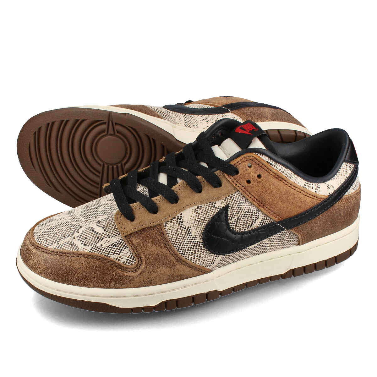 15時迄のご注文で即日発送可 NIKE DUNK LOW PRM 【HEAD 2 HEAD/CO.JP】 ナイキ ダンク ロー プレミアム メンズ ローカット NATURAL/BLACK/ALE BROWN/PECAN ブラウン fj5434-120 1