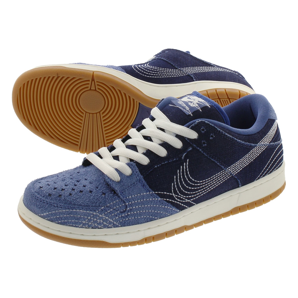 NIKE SB DUNK LOW PRO PRM 【SASHIKO】 ナイキ SB ダンク ロー プロ プレミアム MYSTIC NAVY/SAIL/MYSTIC NAVY/GUM LIGHT BROWN cv0316-400