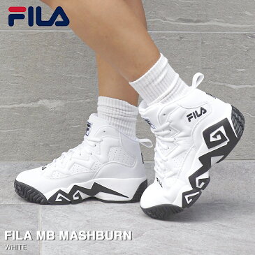 FILA MB MASHBURN フィラ MB マッシュバーン WHITE フィラスニーカー メンズ レディース ユニセックス バスケット シューズ バッシュ ハイカット ホワイト 白 定番モデル FHE102 005