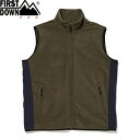 【プライスダウン】 15時迄のご注文で即日発送可 FIRST DOWN MICRO FLEECE VEST ファーストダウン マイクロ フリース ベスト メンズ レディース アウター ベスト GREEN グリーン f542017-52