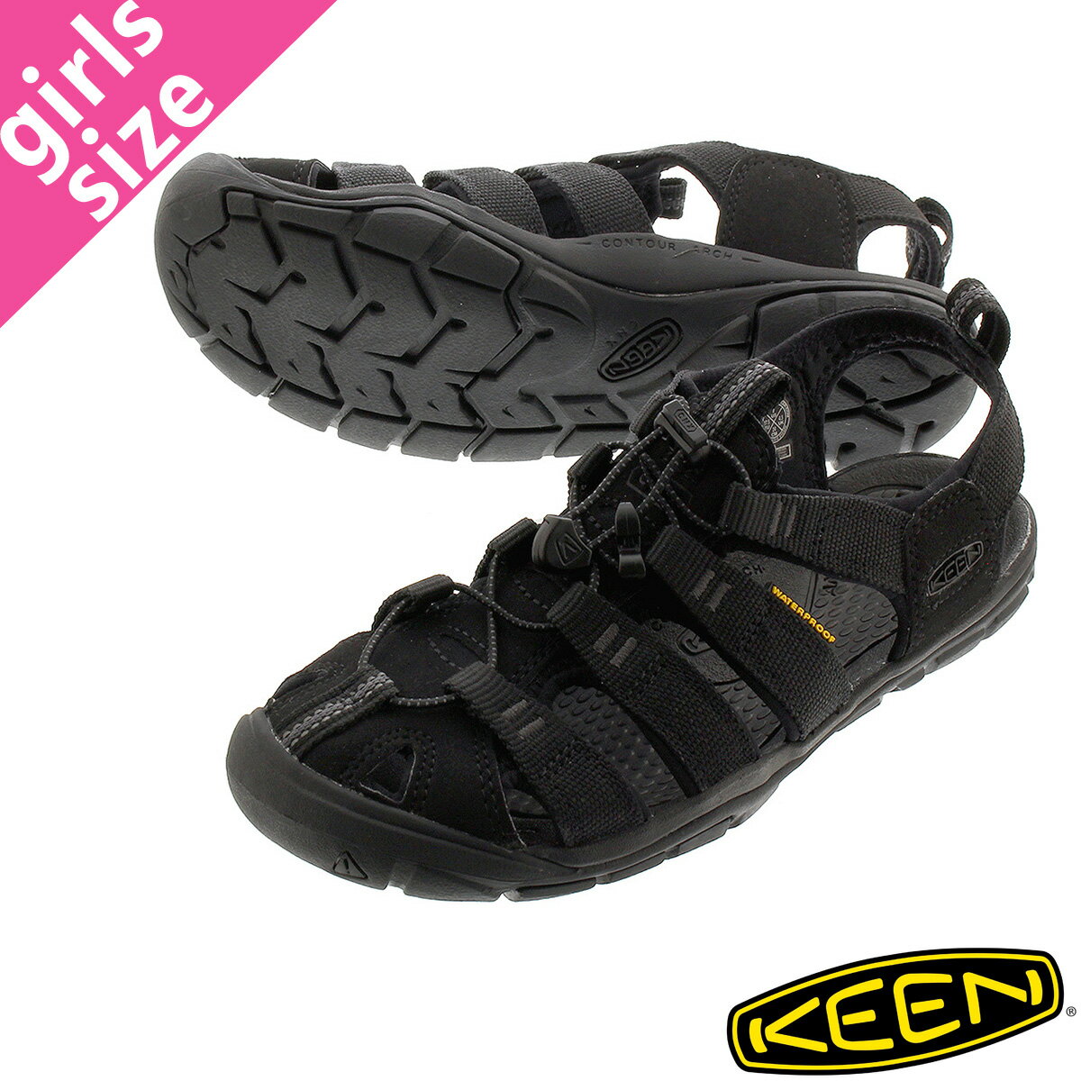 15時迄のご注文で即日発送可 KEEN WOMEN CLEARWATER CNX  キーン ウィメンズ クリアウォーター シーエヌエックス BLACK/BLACK 1020662