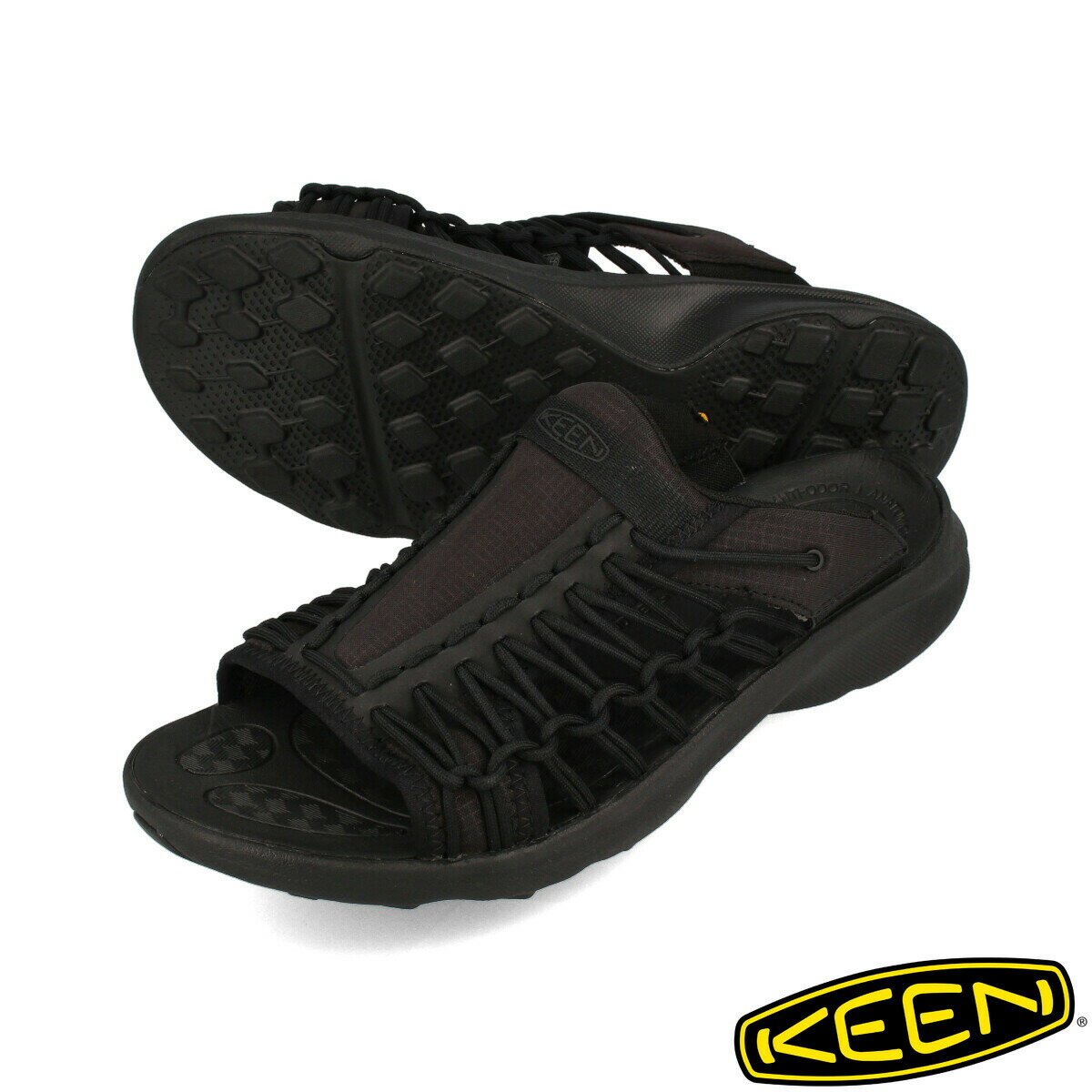 15時迄のご注文で即日発送可 KEEN MEN UNEEK SNK SLIDE 【メンズ】 キーン ユニーク スニーク スライド BLACK/BLACK 1024894