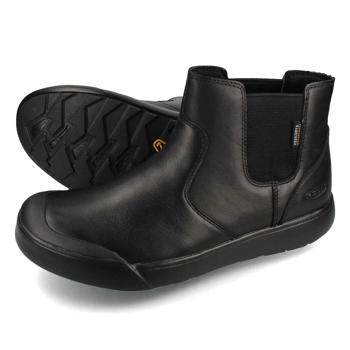 15時迄のご注文で即日発送可 KEEN WOMEN ELENA CHELSEA WP キーン エレナ チェルシー ウォータープルーフ レディース ブーツ BLACK/BLACK ブラック 1027864