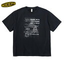 KEEN HARVEST UNEEK 10TH TEE キーン ハーベスト ユニーク テン Tシャツ メンズ レディース 半袖Tシャツ BLACK ブラック 1029380【追跡可能メール便・日時指定不可】