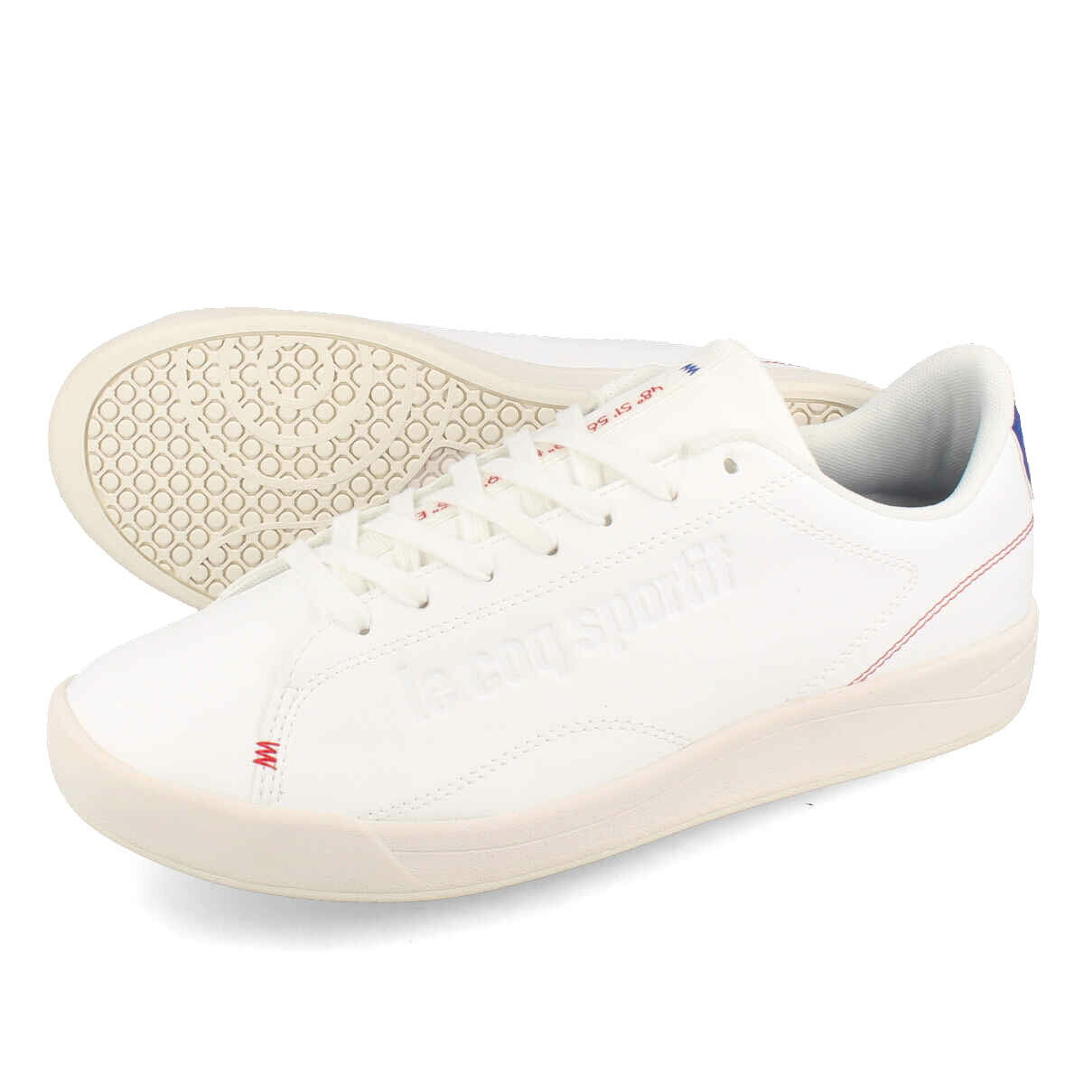 15時迄のご注文で即日発送可 le coq sportif LCS EMBLEME ルコック スポルティフ LCS エンブレム メンズ スニーカー ローカット WHITE/BLUE ホワイト QL1XJC00WB