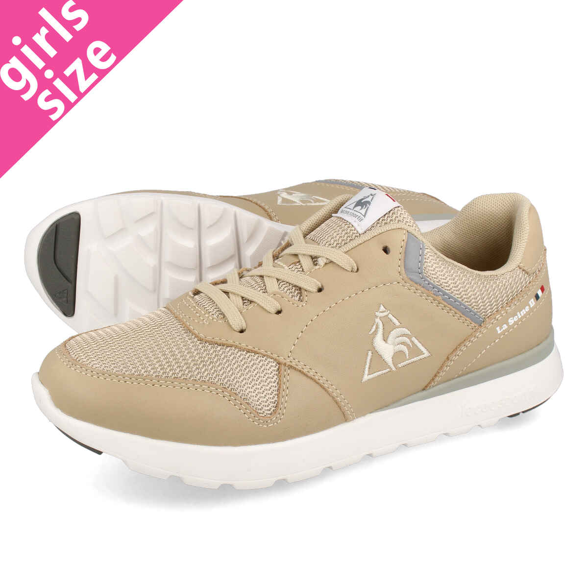 ڥץ饤 15Τʸ¨ȯ le coq sportif LA SEINE II WIDE ECL FEMININ 륳å ݥƥ LA  2 磻 ECL BEIGE QL3TJC00BG