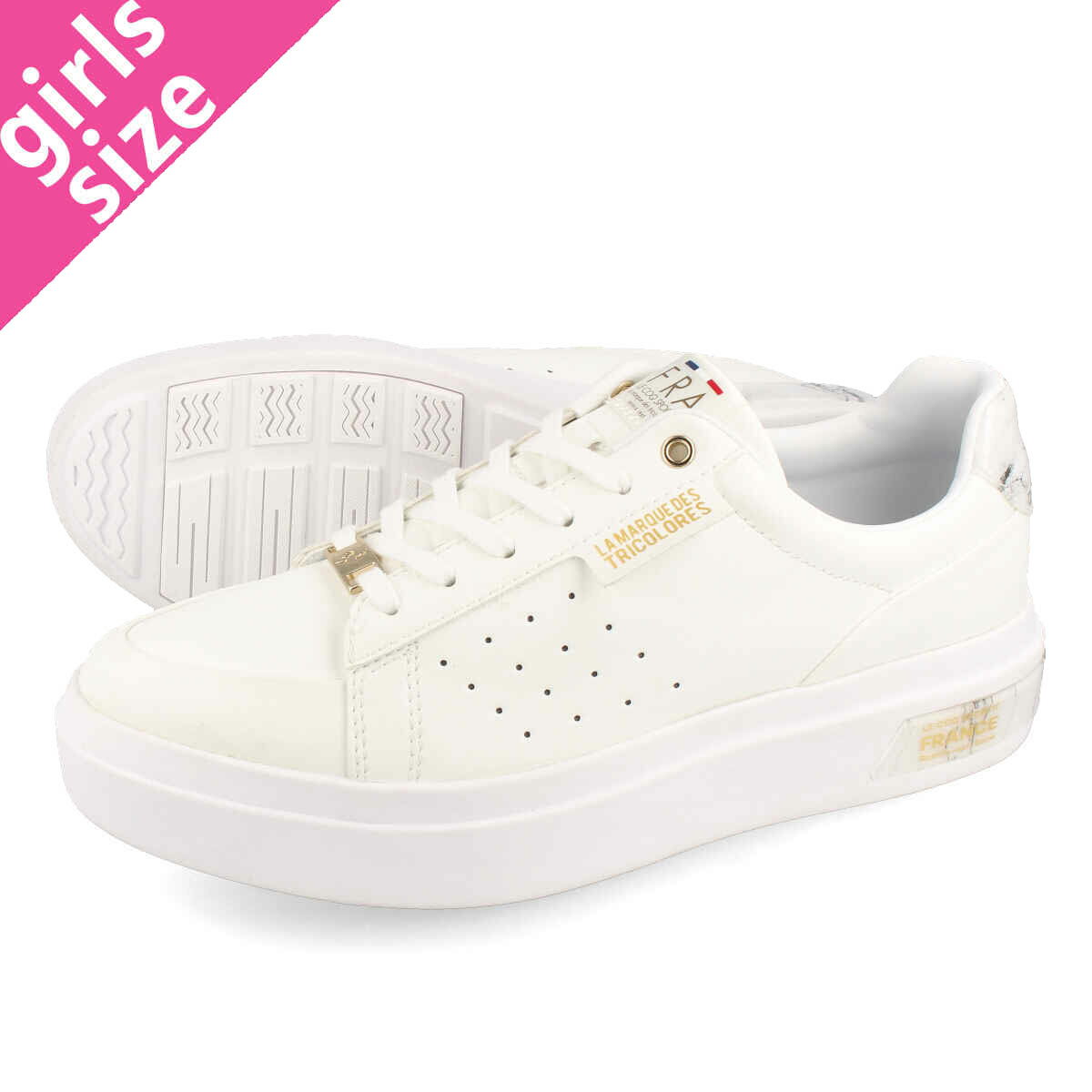 15時迄のご注文で即日発送可 le coq sportif LA SEVRES PF  ルコック スポルティフ LA セーヴル PF WHITE レディース スニーカー 厚底 防水設計 晴雨兼用モデル QL3UJC50WH