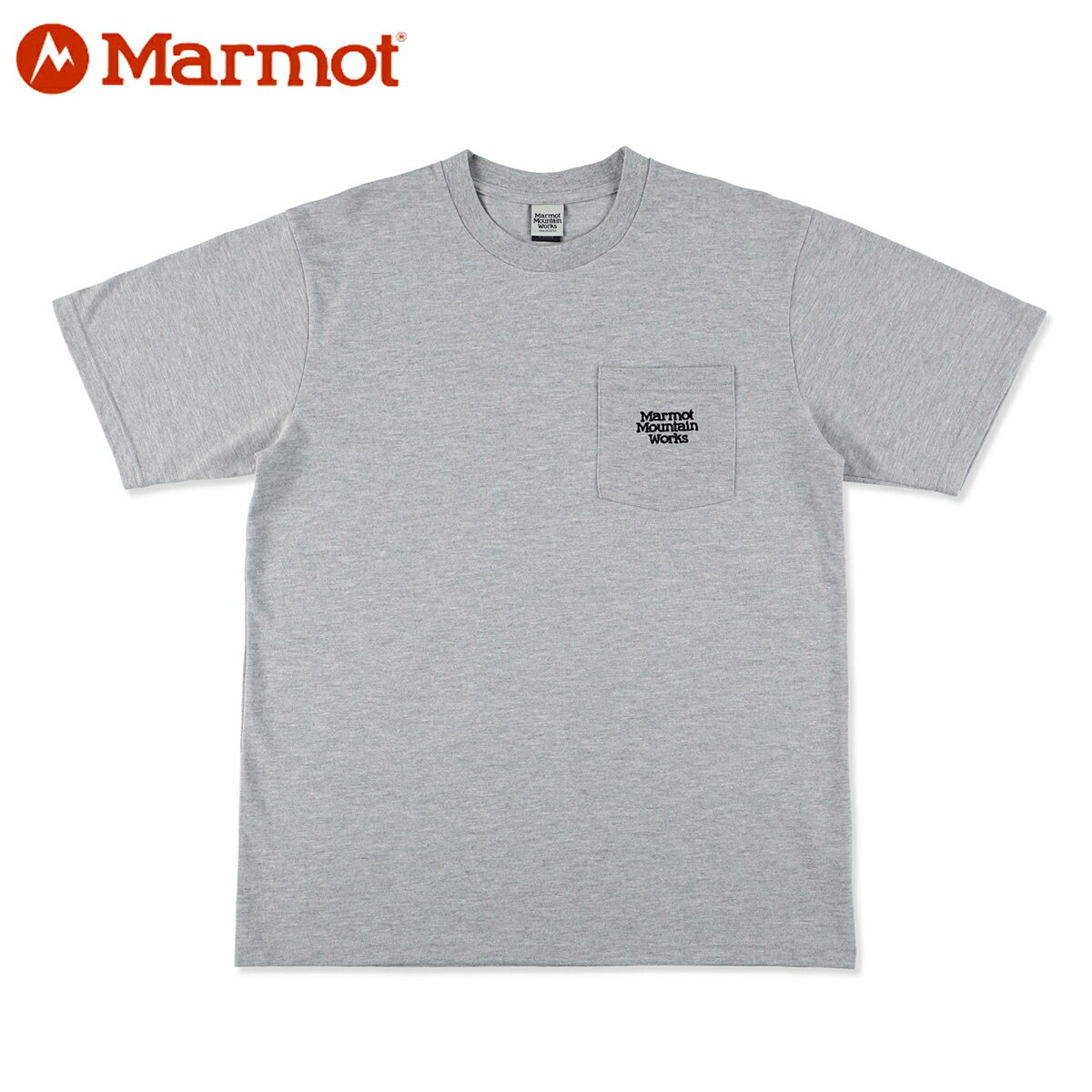 Marmot MMW POCKET-T マーモット MMW ポケット Tシャツ メンズ レディース 半袖Tシャツ QGY グレー TSSMC402-QGY【追跡可能メール便・日時指定不可】 1