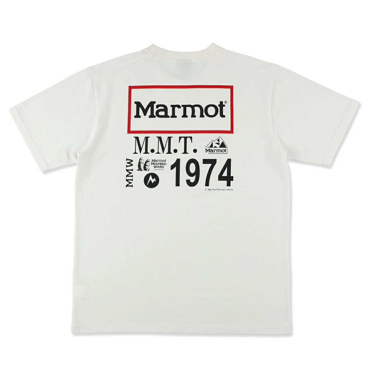 Marmot MMW COLLECTION LOGO-T マーモット MMW コレクション ロゴ Tシャツ メンズ レディース 半袖Tシャツ BWT ホワイト TSSMC404-BWT【追跡可能メール便・日時指定不可】 2