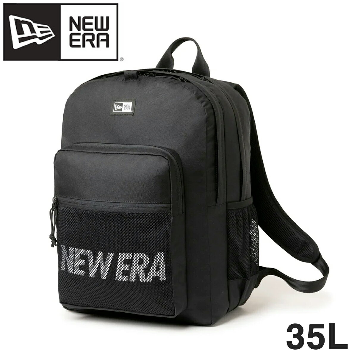 15時迄のご注文で即日発送可 NEW ERA CAMPUS PACK 35L ニューエラ キャンパスパック NEW ERA LOGO BLACK/WHITE 13517772 1