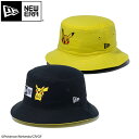 NEW ERA BUCKET01 REVERSIBLE POKEMON PIKACHU ニューエラ バケット01 リバーシブル ポケモン ピカチュウ メンズ レディース ハット 帽子 BLACK/YELLOW ブラック 14124331【追跡可能メール便・日時指定不可】