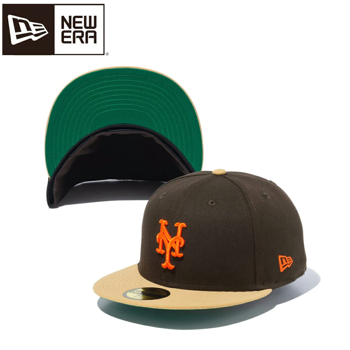 15時迄のご注文で即日発送可 NEW ERA 59FIFTY NEW YORK METS Powered by GORO NAKATSUGAWA（min-nano） ニューエラ 59FIFTY ニューヨーク・メッツ 中津川吾郎 ミンナノ メンズ レディース 帽子 キャップ BROWN/BRONZE ブラウン 14124658 1