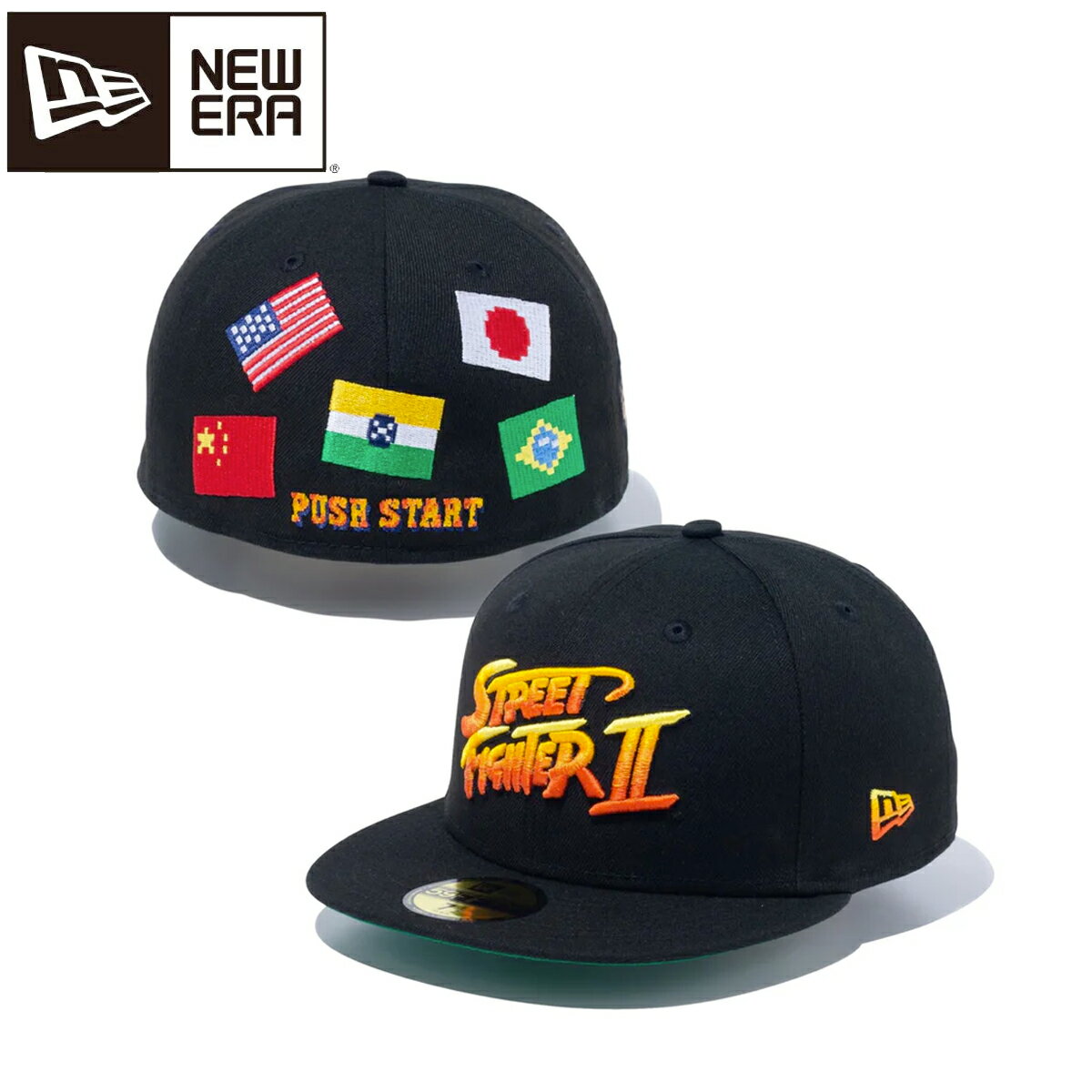 15時迄のご注文で即日発送可 NEW ERA 59FIFTY STREET FIGHTER II TITLE LOGO ニューエラ 59FIFTY ストリートファイターII タイトルロゴ メンズ レディース 帽子 BLACK ブラック 14125311 1