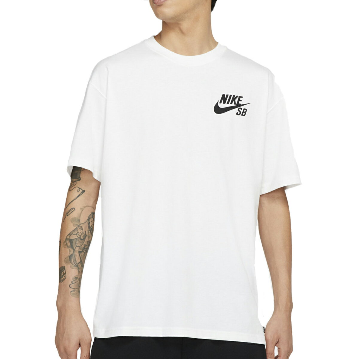 NIKE SB LOGO S/S TEE ナイキ スケートボーディング ロゴ Tシャツ WHITE/BLACK dc7817-100 【追跡可能メール便 日時指定不可】