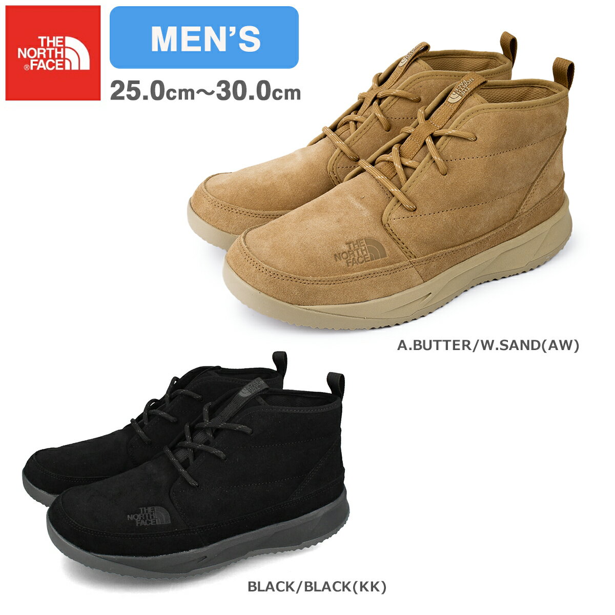 【プライスダウン】 15時迄のご注文で即日発送可 THE NORTH FACE NUPTSE CHUKKA SUEDE ノースフェイス ヌプシ チャッカ スエード メンズ スニーカー ミッドカット nf02373