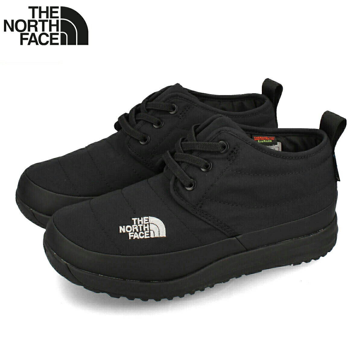  15時迄のご注文で即日発送可 THE NORTH FACE K NUPTSE ONBOARD WP CHUKKA ノースフェイス ヌプシ オンボード ウォータプルーフ チャッカ キッズ 子ども スニーカー ミッドカット BLACK/BLACK(KK) ブラック nfj52371