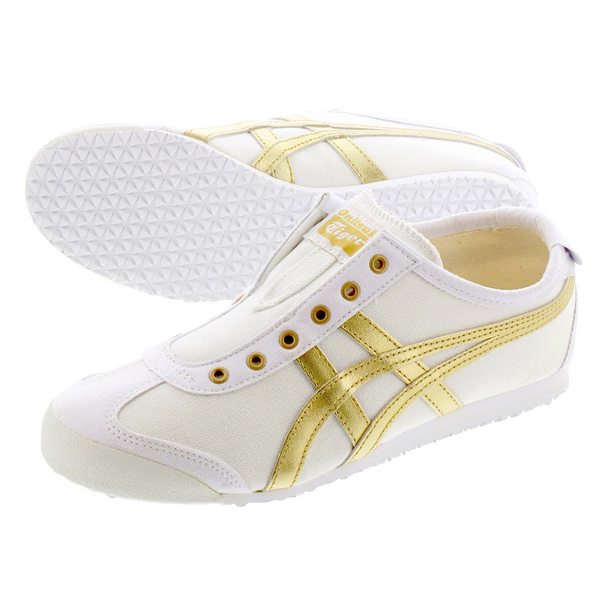 15時までのご注文で即日発送 Onitsuka Tiger MEXICO 66 SLIP-ON オニツカタイガー メキシコ 66 スリッポン WHITE/PURE GOLD 1183a962-102のサムネイル
