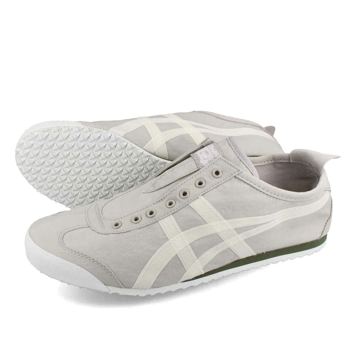 15Τʸ¨ȯ Onitsuka Tiger MEXICO 66 SLIP-ON ˥ĥ ᥭ 66 åݥ  ǥ å OYSTER GREY/WHITE 졼 ۥ磻 1183b603-020