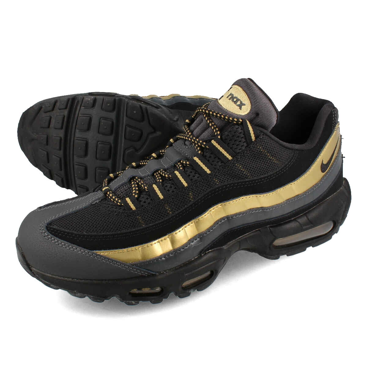 15時迄のご注文で即日発送可 NIKE AIR MAX 95 PREMIUM ナイキ エアマックス 95 プレミアム BLACK/GOLD/ANTHTACITE ブラック ゴールド 538416-007