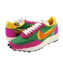 15̂ő sacai x NIKE LD WAFFLE TJC x iCL LD bt PINE GREEN/CLAY ORENGE/DEL SOL bv0073-301