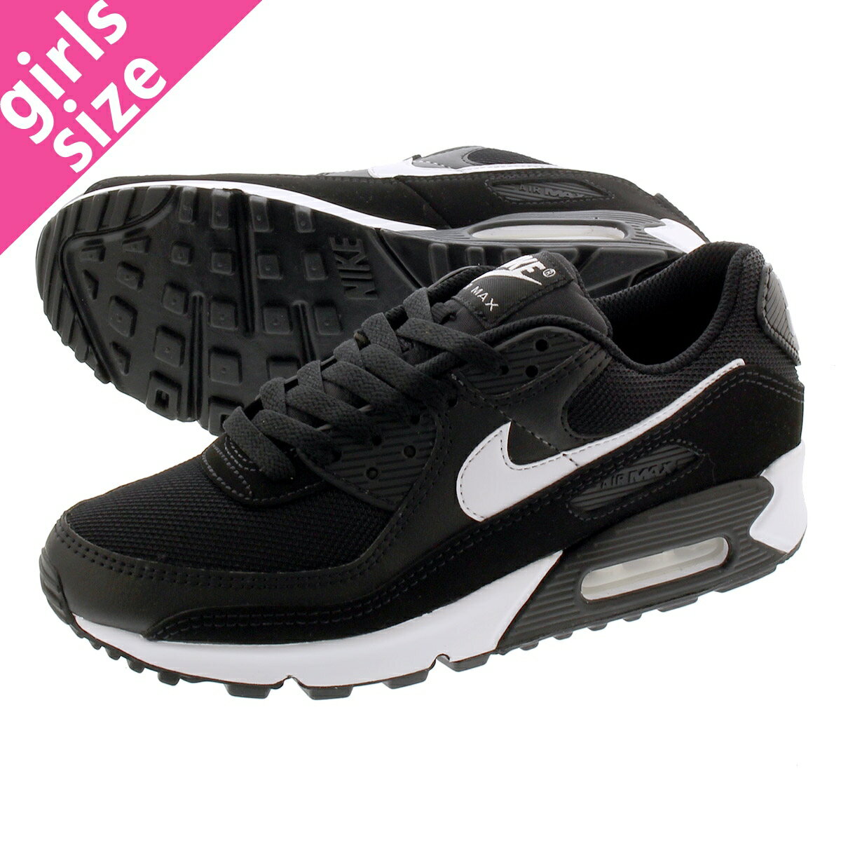 NIKE WMNS AIR MAX 90 ナイキ ウィメンズ エア マックス 90 BLACK/WHITE/BLACK cq2560-001のサムネイル