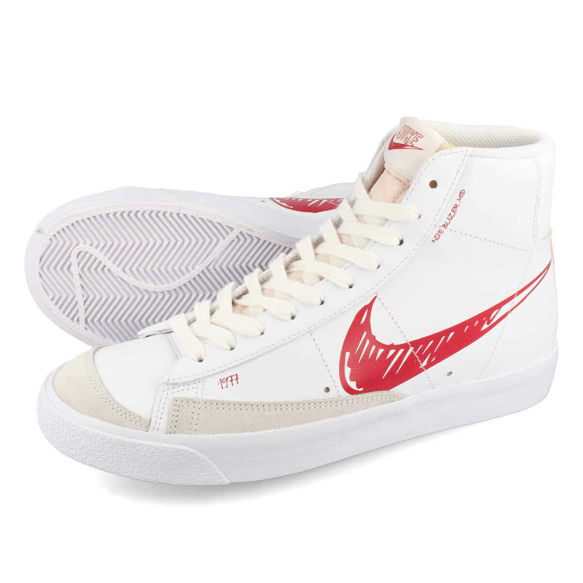 15時迄のご注文で即日発送可 NIKE BLAZER MID VNTG 039 77 【SKETCH PACK】 ナイキ ブレザー ミッド ビンテージ 77 WHITE/WHITE/UNIVERSITY RED cw7580-100