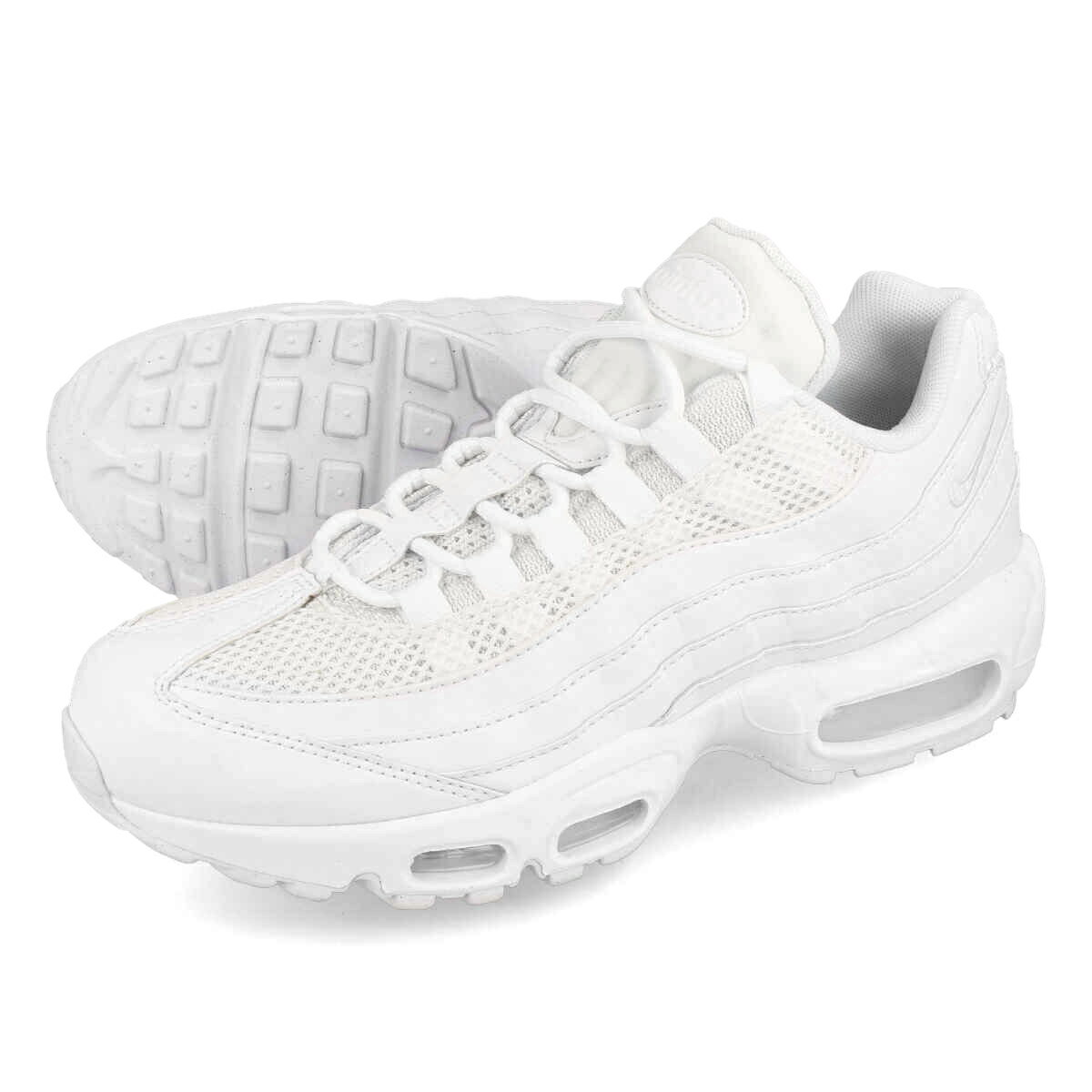 15時までのご注文で即日発送 NIKE WMNS AIR MAX 95 ナイキ ウィメンズ エア マックス 95 WHITE/WHITE/METALLIC SILVER ナイキスニーカー レディース メンズ スニーカー オールホワイト 白 定番モデル DH8015-100