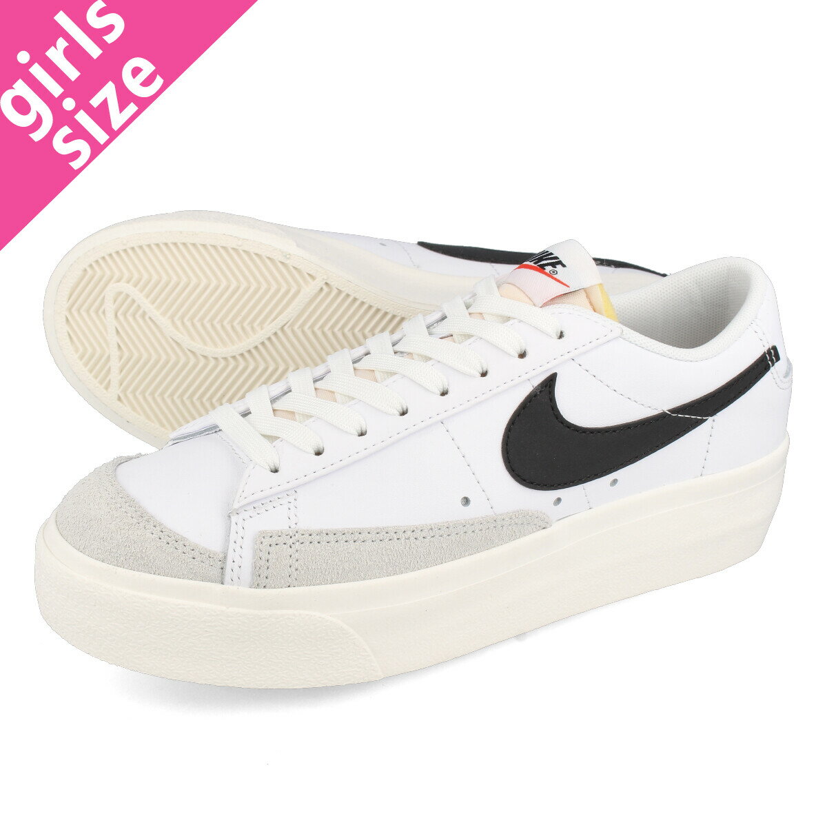 楽天LOWTEX PLUS15時迄のご注文で即日発送可 NIKE WMNS BLAZER LOW PLATFORM ナイキ ウィメンズ ブレーザー ロー プラットフォーム WHITE/BLACK/SAIL/WHITE dj0292-101