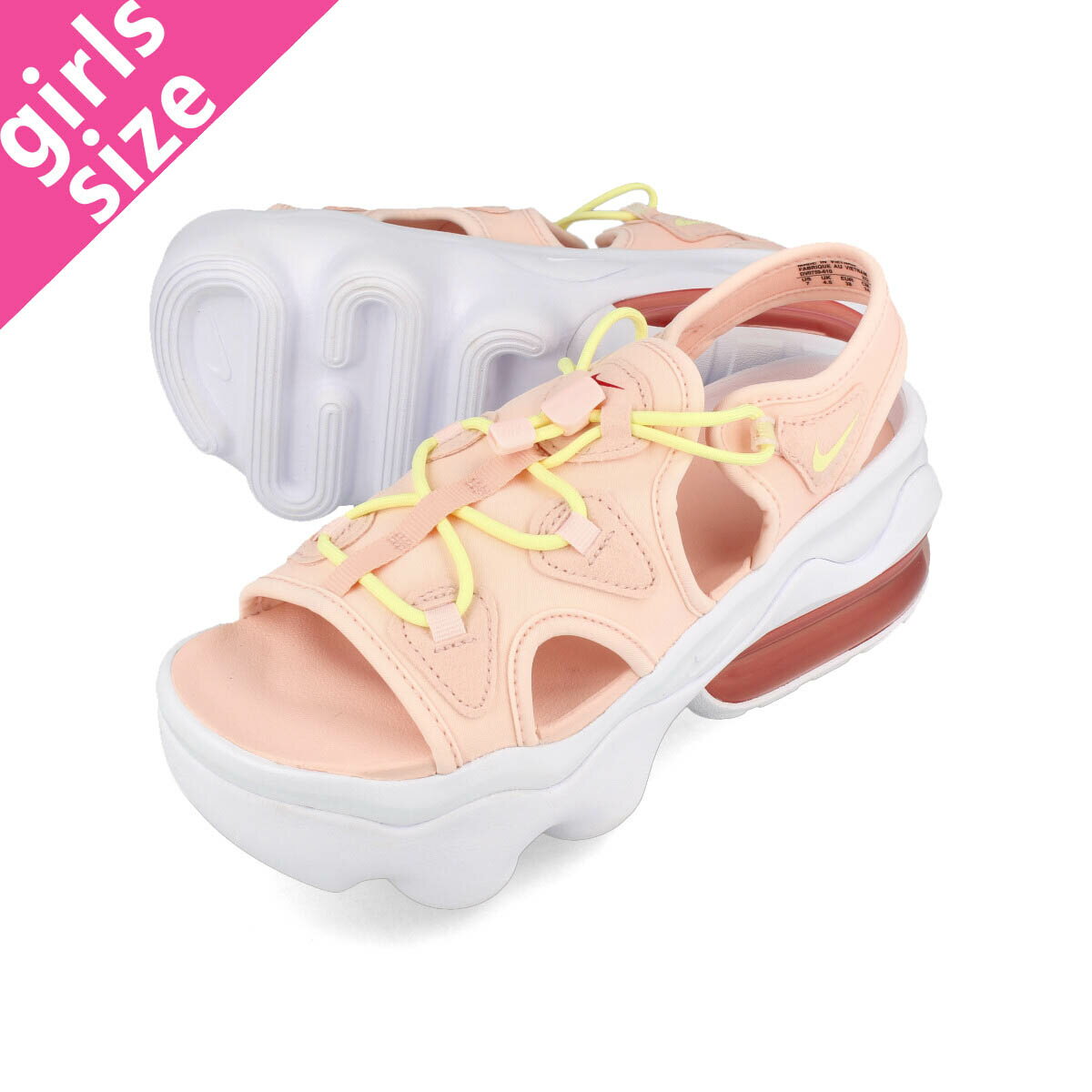 NIKE WMNS AIR MAX KOKO SANDAL ナイキ ウィメンズ エア マックス ココ サンダル ATMOSPHERE/CITRON TINT/WHITE/PINK QUARTZ dv0759-610