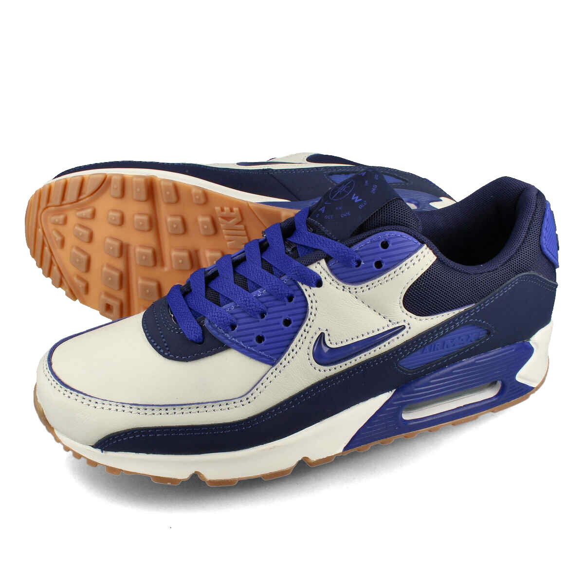 15時迄のご注文で即日発送可 NIKE AIR MAX 90 PREMIUM ナイキ エア マックス 90 プレミアム メンズ ローカット SAIL/CONCORD/BLACKENED BLUE ベージュ cj0611-102