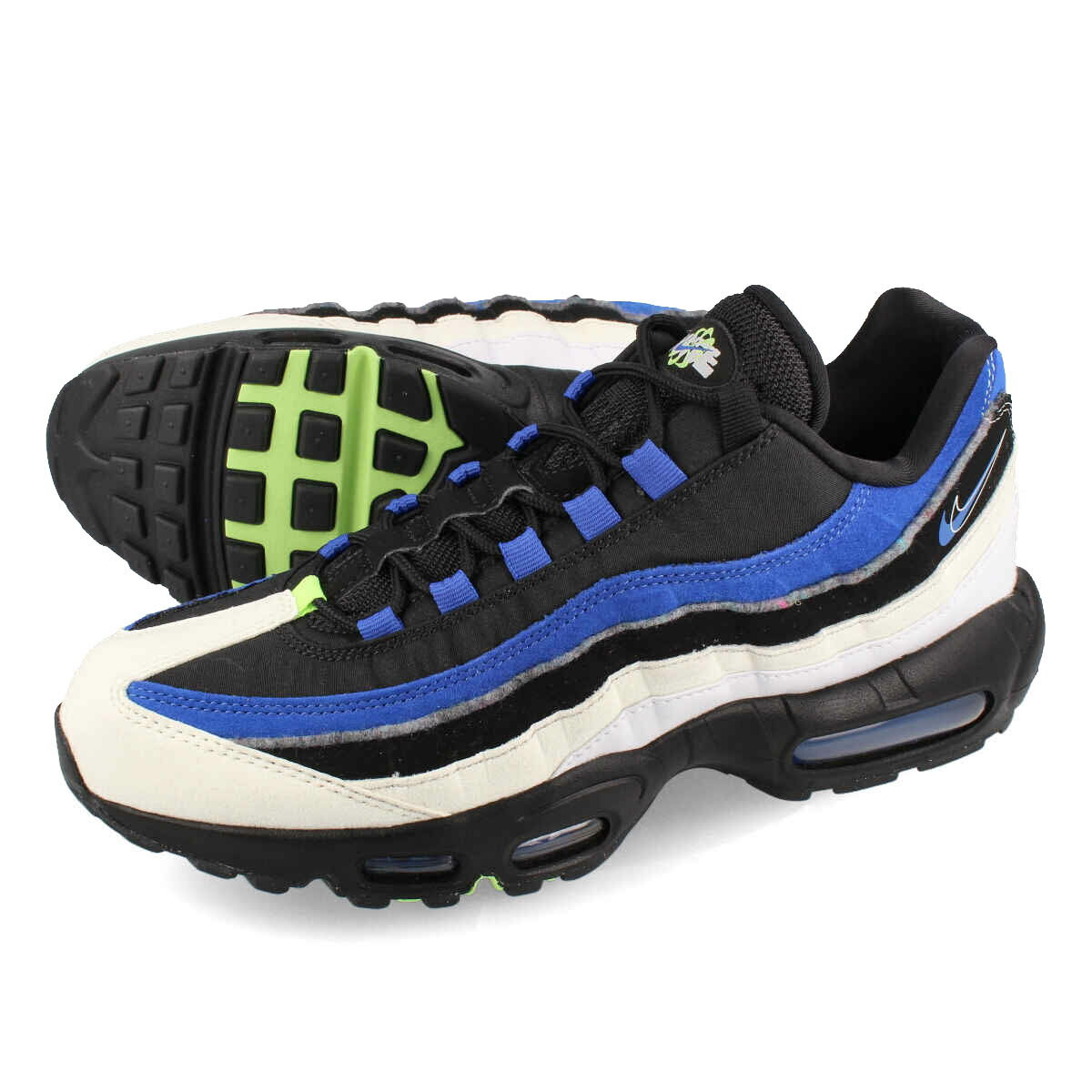 15時迄のご注文で即日発送可 NIKE AIR MAX 95 SE ナイキ エア マックス 95 SE BLACK/WHITE/GAME ROYAL/SAIL dq0268-001