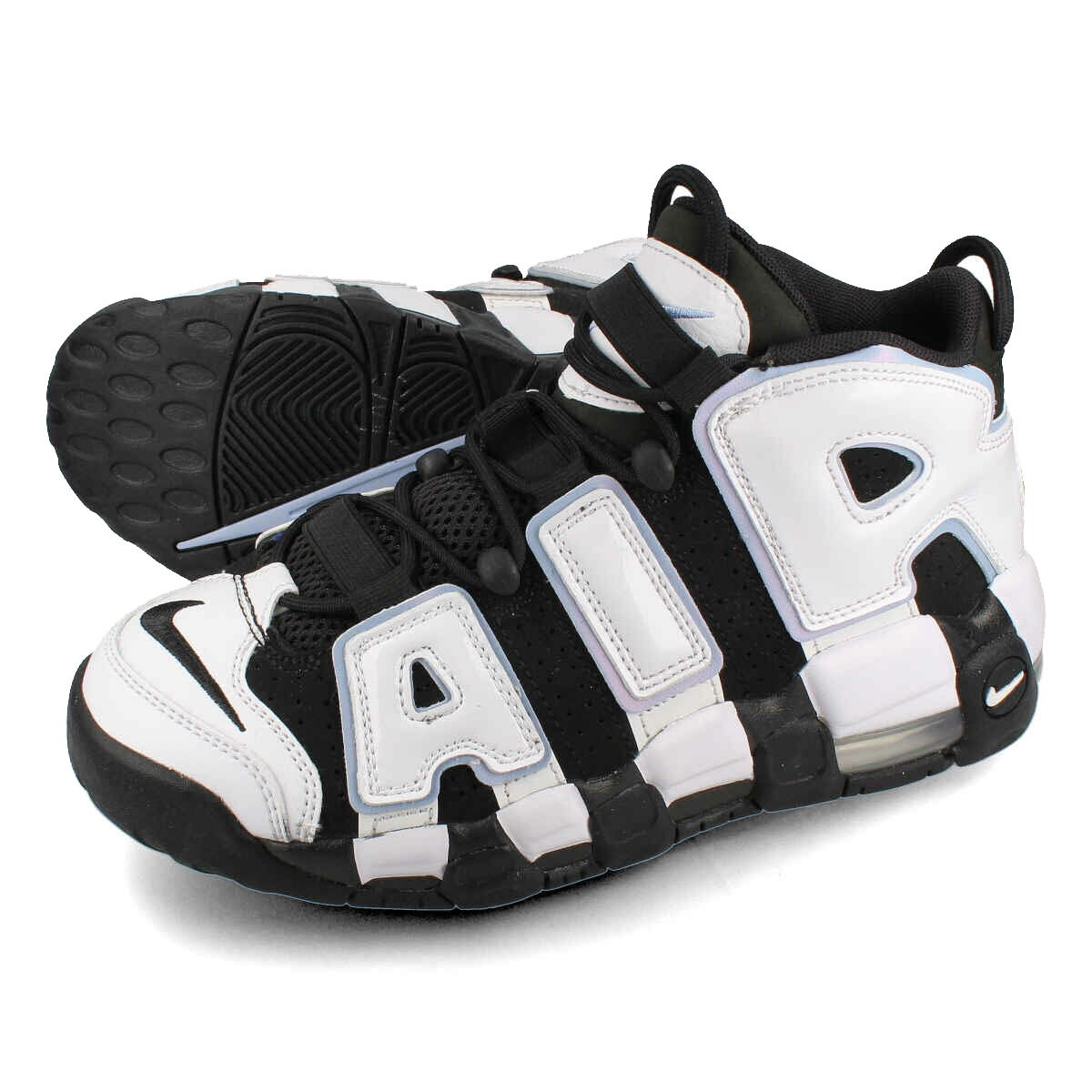 15時迄のご注文で即日発送可 NIKE AIR MORE UPTEMPO GS ナイキ エア モアアップ テンポ GS メンズ ミドルカット BLACK/WHITE/MULTI/COLOR/COBALT BLISS ブラック ホワイト ブルー DQ6200-001 1