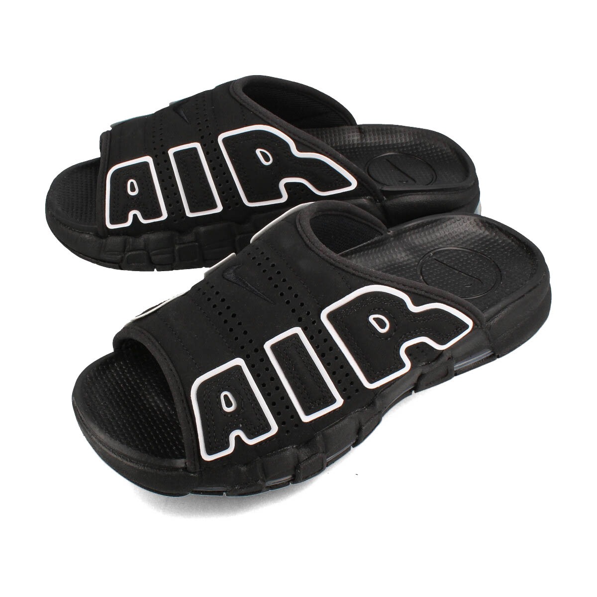 15時までのご注文で即日発送 NIKE AIR MORE UPTEMPO SLIDE ナイキ エア モアアップ テンポ スライド メンズ サンダル BLACK/WHITE ブラック dv2132-001