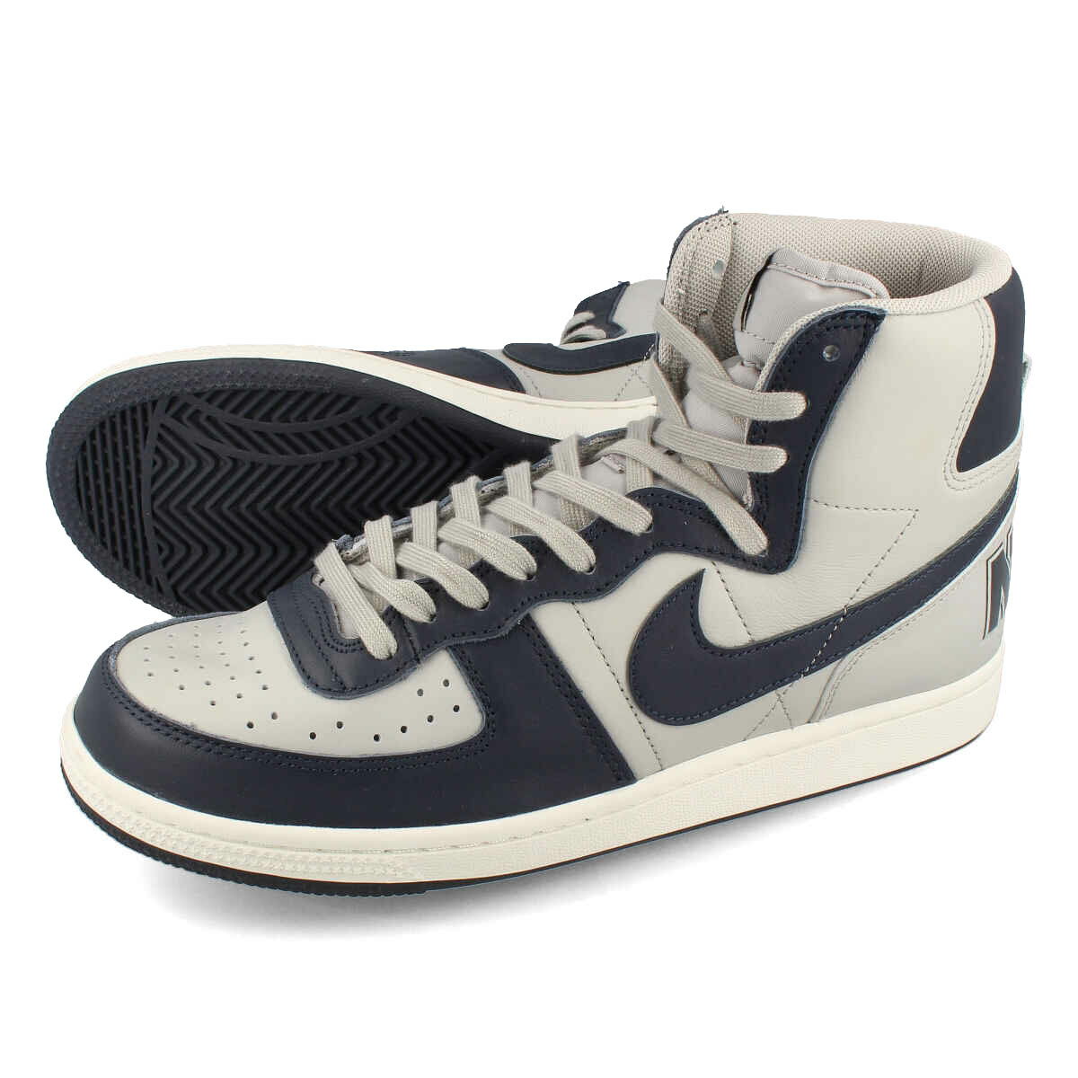 15時迄のご注文で即日発送可 NIKE TERMINATOR HIGH  ナイキ ターミネーター ハイ メンズ スニーカー ハイカット GRANITE/DARK OBSIDIAN/SAIL グレー ネイビー FB1832-001