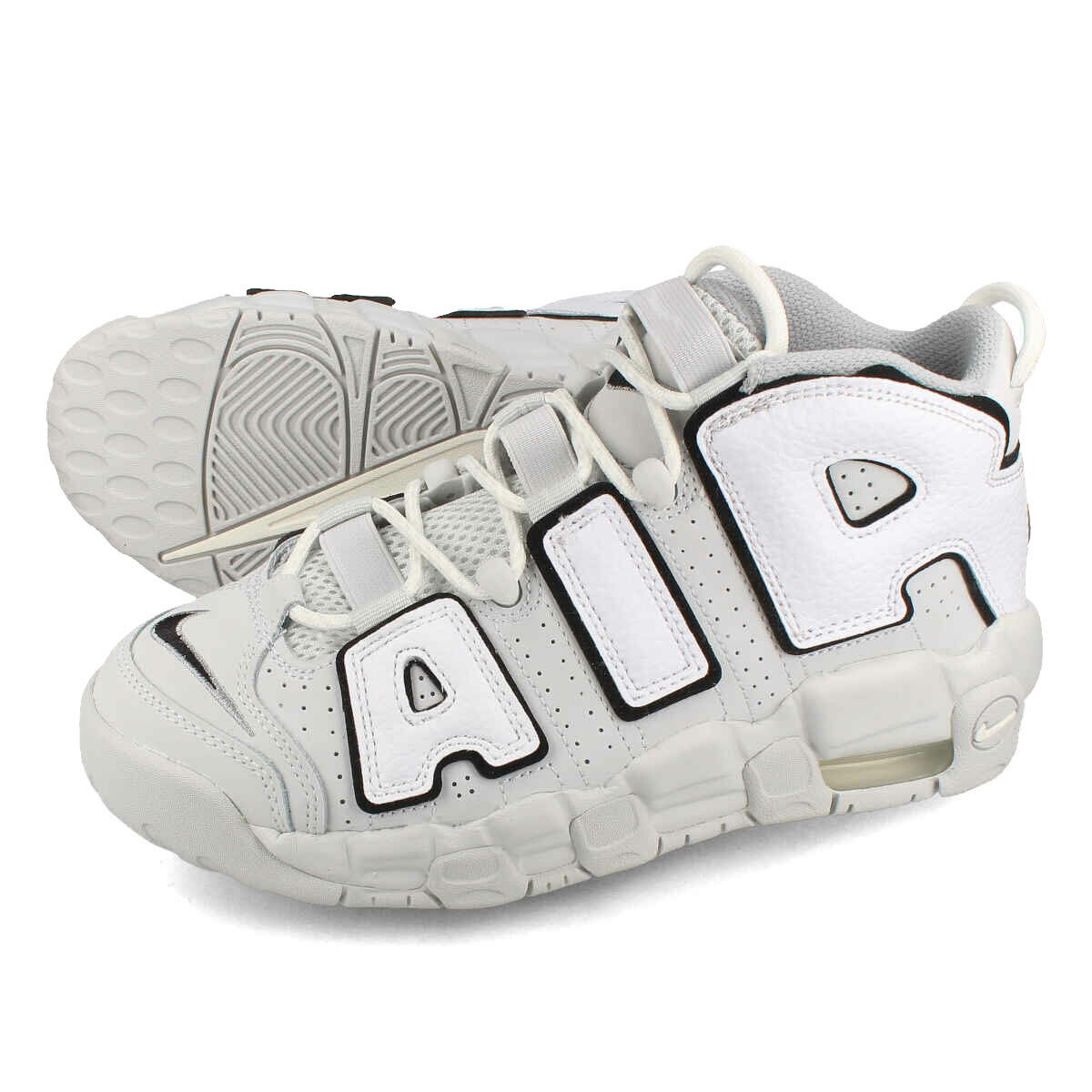 15時迄のご注文で即日発送可 NIKE AIR MORE UPTEMPO GS ナイキ エア モアアップ テンポ GS レディース ミッドカット PHOTON DUST/WHITE/BLACK/METALLIC SILVER ホワイト fd0022-001