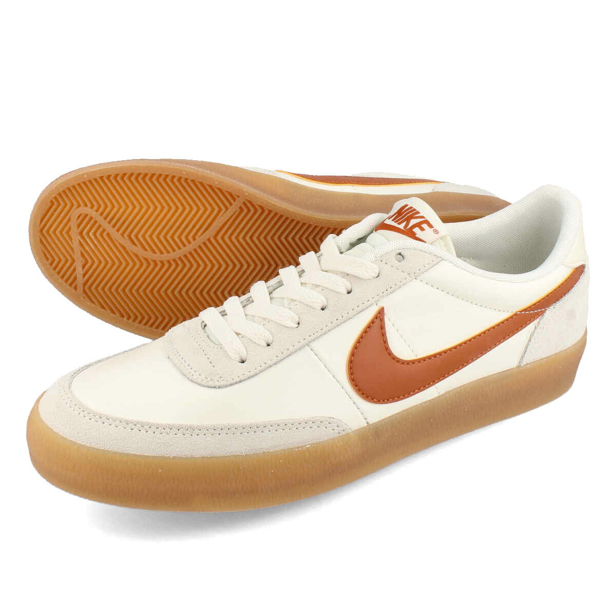 15時迄のご注文で即日発送可 NIKE KILLSHOT 2 LEATHER ナイキ キルショット 2 レザー メンズ スニーカー ローカット SAIL/GUM YELLOW/DESERT ORANGE ホワイト 432997-127