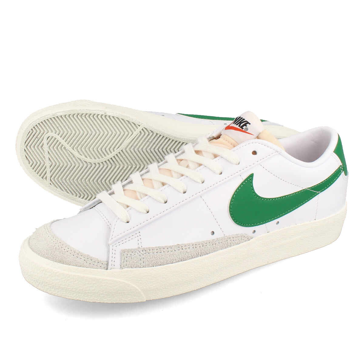 ナイキ レザースニーカー メンズ 15時迄のご注文で即日発送可 NIKE BLAZER LOW 77 VNTG ナイキ ブレザー ロー 77 ヴィンテージ メンズ レディース スニーカー ローカット WHITE/PINE GREEN/SAIL/BLACK ホワイト DA6364-115