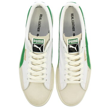 【PUMA大特価SALE】 PUMA BASKET 90680 プーマ バスケット 90680 WHITE/AMAZON GREEN 365944-06