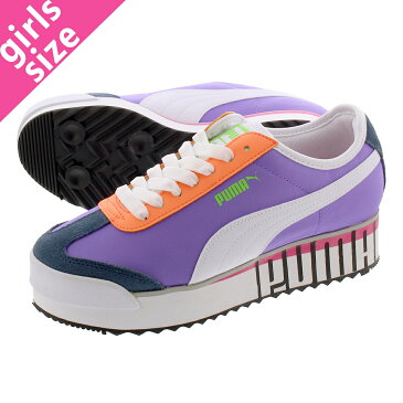 【毎日がお得！値下げプライス】 PUMA ROMA AMOR LOGO WMS プーマ ローマ アモーレ ロゴ ウィメンズ LUMINOUS PURPLE/WHITE/DARK DENIM 372113-01