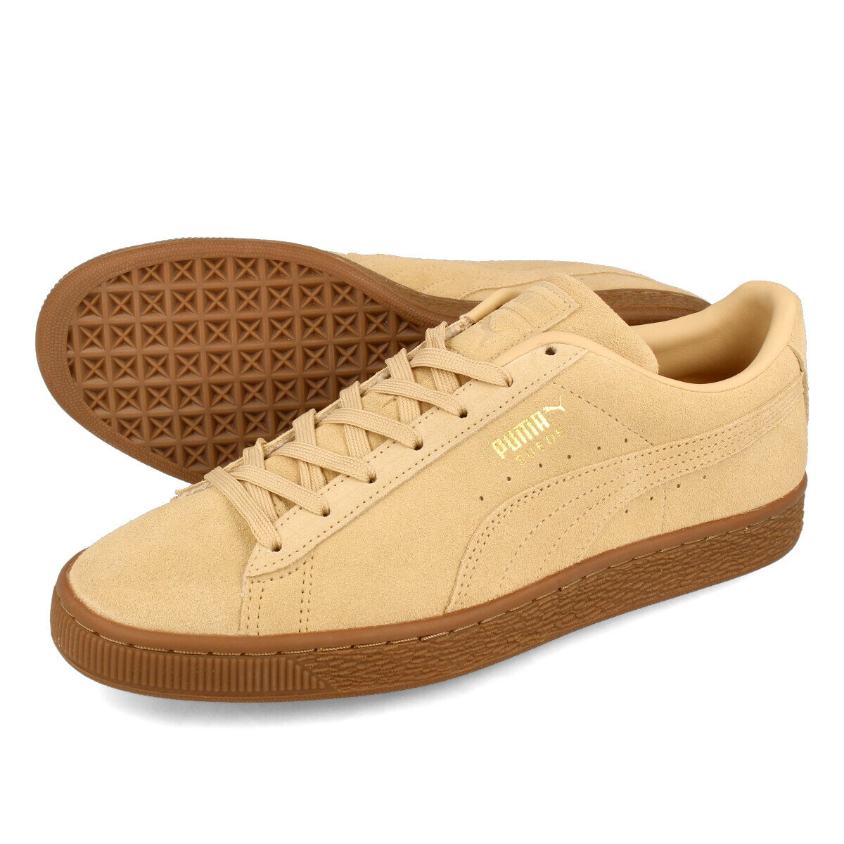  15時迄のご注文で即日発送可 PUMA SUEDE GUM プーマ スウェード ガム PEBBLE/GUM プーマスニーカー メンズ ローカット ベージュ ガム 定番モデル 381174-02